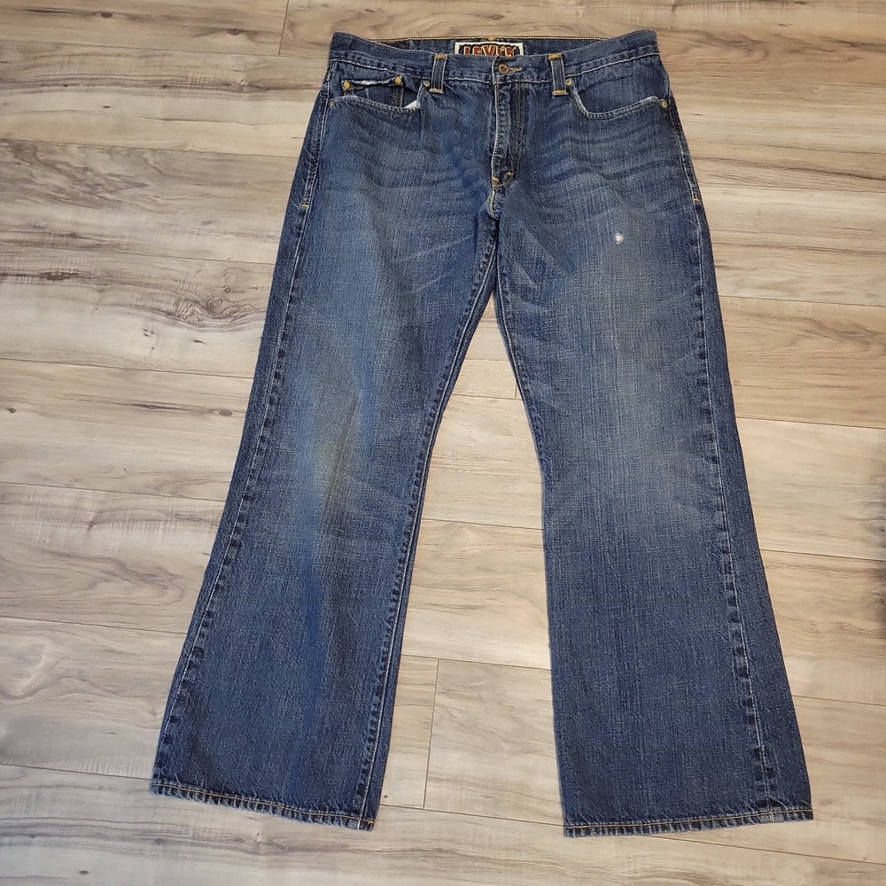 Levi's 527 Low Boot Cut Jeans Mens 36x30 Blue Denim Classic Western Casual Y2K